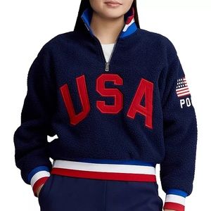 Polo Ralph Lauren Womens 2022 USA Olympics Fleece Pullover